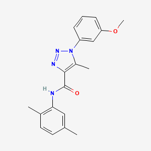 molecular formula C19H20N4O2 B4738195 N-(2,5-dimethylphenyl)-1-(3-methoxyphenyl)-5-methyl-1H-1,2,3-triazole-4-carboxamide 