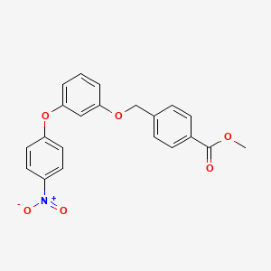 molecular formula C21H17NO6 B4738208 methyl 4-{[3-(4-nitrophenoxy)phenoxy]methyl}benzoate 