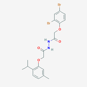 molecular formula C20H22Br2N2O4 B4738216 2-(2,4-dibromophenoxy)-N'-[(2-isopropyl-5-methylphenoxy)acetyl]acetohydrazide 
