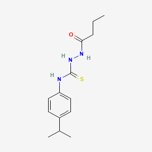 molecular formula C14H21N3OS B4738236 2-butyryl-N-(4-isopropylphenyl)hydrazinecarbothioamide 