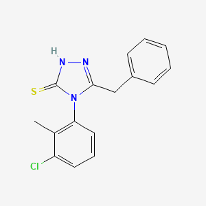 molecular formula C16H14ClN3S B4738248 5-benzyl-4-(3-chloro-2-methylphenyl)-4H-1,2,4-triazole-3-thiol 