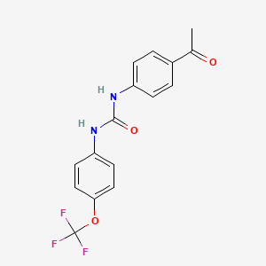 molecular formula C16H13F3N2O3 B4738256 N-(4-acetylphenyl)-N'-[4-(trifluoromethoxy)phenyl]urea 