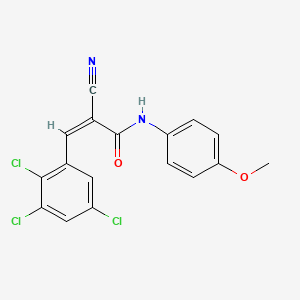 molecular formula C17H11Cl3N2O2 B4738263 2-cyano-N-(4-methoxyphenyl)-3-(2,3,5-trichlorophenyl)acrylamide 