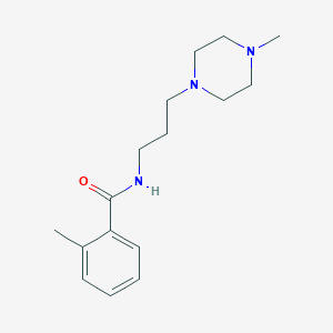 molecular formula C16H25N3O B4738268 2-methyl-N-[3-(4-methyl-1-piperazinyl)propyl]benzamide 