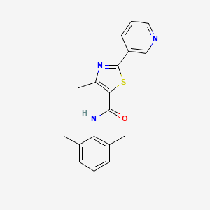 molecular formula C19H19N3OS B4738282 N-mesityl-4-methyl-2-(3-pyridinyl)-1,3-thiazole-5-carboxamide 