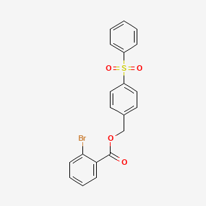 molecular formula C20H15BrO4S B4738297 4-(phenylsulfonyl)benzyl 2-bromobenzoate 