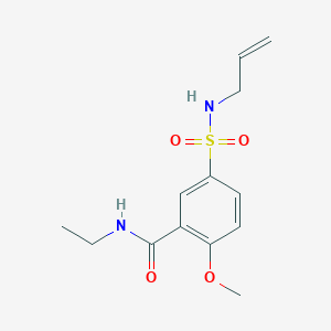 molecular formula C13H18N2O4S B4738365 5-[(allylamino)sulfonyl]-N-ethyl-2-methoxybenzamide 