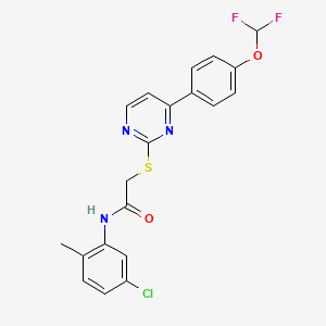 molecular formula C20H16ClF2N3O2S B4738389 N-(5-chloro-2-methylphenyl)-2-({4-[4-(difluoromethoxy)phenyl]-2-pyrimidinyl}thio)acetamide 