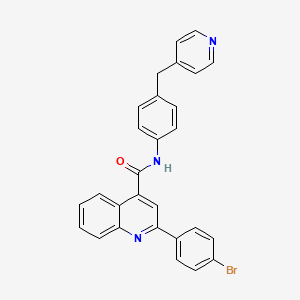 molecular formula C28H20BrN3O B4738406 2-(4-bromophenyl)-N-[4-(4-pyridinylmethyl)phenyl]-4-quinolinecarboxamide 