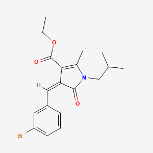 molecular formula C19H22BrNO3 B4738411 ethyl 4-(3-bromobenzylidene)-1-isobutyl-2-methyl-5-oxo-4,5-dihydro-1H-pyrrole-3-carboxylate 