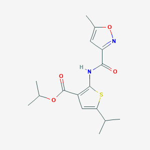 molecular formula C16H20N2O4S B4738433 isopropyl 5-isopropyl-2-{[(5-methyl-3-isoxazolyl)carbonyl]amino}-3-thiophenecarboxylate 