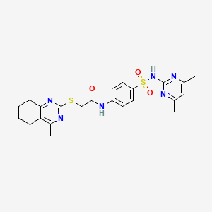 N-(4-{[(4,6-dimethyl-2-pyrimidinyl)amino]sulfonyl}phenyl)-2-[(4-methyl-5,6,7,8-tetrahydro-2-quinazolinyl)thio]acetamide