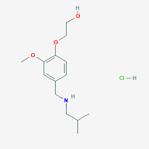 molecular formula C14H24ClNO3 B4738534 2-{4-[(isobutylamino)methyl]-2-methoxyphenoxy}ethanol hydrochloride 