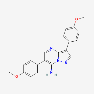 molecular formula C20H18N4O2 B4738547 3,6-bis(4-methoxyphenyl)pyrazolo[1,5-a]pyrimidin-7-amine 