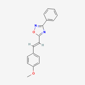 molecular formula C17H14N2O2 B4738564 5-[2-(4-methoxyphenyl)vinyl]-3-phenyl-1,2,4-oxadiazole 