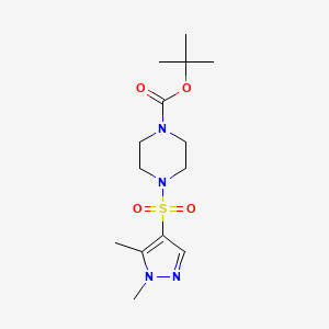 molecular formula C14H24N4O4S B4738568 tert-butyl 4-[(1,5-dimethyl-1H-pyrazol-4-yl)sulfonyl]-1-piperazinecarboxylate 