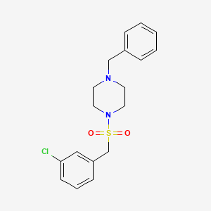 molecular formula C18H21ClN2O2S B4738612 1-benzyl-4-[(3-chlorobenzyl)sulfonyl]piperazine 