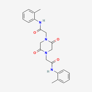 molecular formula C22H24N4O4 B4738640 2,2'-(2,5-dioxo-1,4-piperazinediyl)bis[N-(2-methylphenyl)acetamide] 