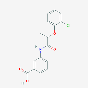 molecular formula C16H14ClNO4 B4738659 3-{[2-(2-chlorophenoxy)propanoyl]amino}benzoic acid 