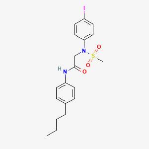 molecular formula C19H23IN2O3S B4738727 N~1~-(4-butylphenyl)-N~2~-(4-iodophenyl)-N~2~-(methylsulfonyl)glycinamide 