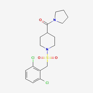molecular formula C17H22Cl2N2O3S B4738734 1-[(2,6-dichlorobenzyl)sulfonyl]-4-(1-pyrrolidinylcarbonyl)piperidine 