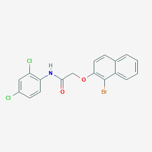 molecular formula C18H12BrCl2NO2 B4738746 2-[(1-bromo-2-naphthyl)oxy]-N-(2,4-dichlorophenyl)acetamide 