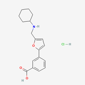 molecular formula C18H22ClNO3 B4738752 3-{5-[(cyclohexylamino)methyl]-2-furyl}benzoic acid hydrochloride 