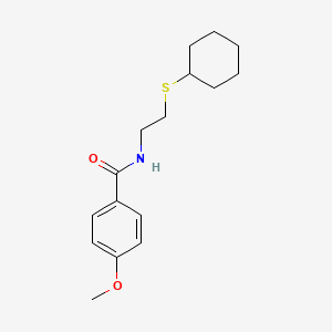 molecular formula C16H23NO2S B4738768 N-[2-(cyclohexylthio)ethyl]-4-methoxybenzamide 