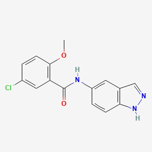 molecular formula C15H12ClN3O2 B4738824 5-chloro-N-1H-indazol-5-yl-2-methoxybenzamide 