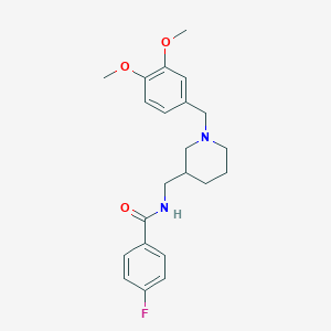 molecular formula C22H27FN2O3 B4738832 N-{[1-(3,4-dimethoxybenzyl)-3-piperidinyl]methyl}-4-fluorobenzamide 
