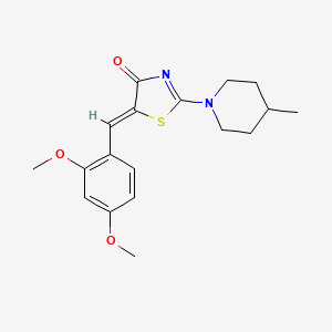 molecular formula C18H22N2O3S B4738840 5-(2,4-dimethoxybenzylidene)-2-(4-methyl-1-piperidinyl)-1,3-thiazol-4(5H)-one 