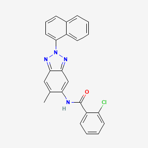 molecular formula C24H17ClN4O B4738893 2-chloro-N-[6-methyl-2-(1-naphthyl)-2H-1,2,3-benzotriazol-5-yl]benzamide 