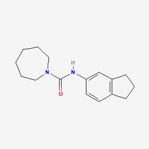 molecular formula C16H22N2O B4738900 N-(2,3-dihydro-1H-inden-5-yl)-1-azepanecarboxamide 