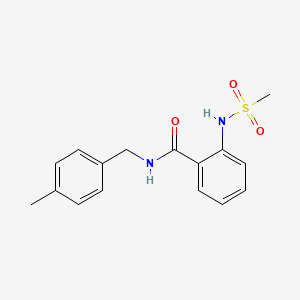 molecular formula C16H18N2O3S B4738920 N-(4-methylbenzyl)-2-[(methylsulfonyl)amino]benzamide 