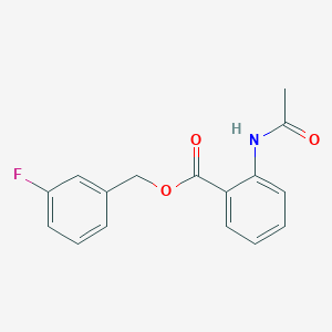molecular formula C16H14FNO3 B4738923 3-fluorobenzyl 2-(acetylamino)benzoate 