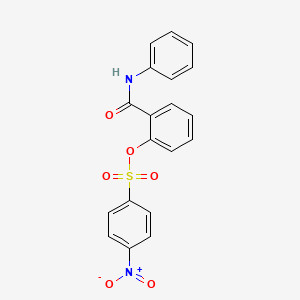 molecular formula C19H14N2O6S B4738955 2-(anilinocarbonyl)phenyl 4-nitrobenzenesulfonate 