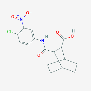 molecular formula C16H17ClN2O5 B4738968 3-{[(4-chloro-3-nitrophenyl)amino]carbonyl}bicyclo[2.2.2]octane-2-carboxylic acid 