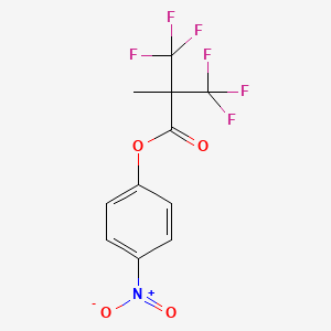 molecular formula C11H7F6NO4 B4738978 4-nitrophenyl 3,3,3-trifluoro-2-methyl-2-(trifluoromethyl)propanoate 