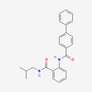 molecular formula C24H24N2O2 B4738983 N-{2-[(isobutylamino)carbonyl]phenyl}-4-biphenylcarboxamide 