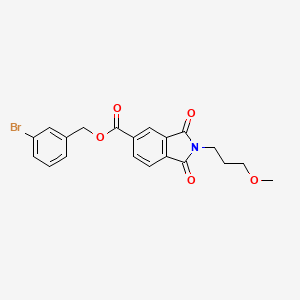 molecular formula C20H18BrNO5 B4739007 3-bromobenzyl 2-(3-methoxypropyl)-1,3-dioxo-5-isoindolinecarboxylate 