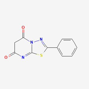 molecular formula C11H7N3O2S B4739019 2-phenyl-5H-[1,3,4]thiadiazolo[3,2-a]pyrimidine-5,7(6H)-dione 
