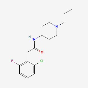 molecular formula C16H22ClFN2O B4739023 2-(2-chloro-6-fluorophenyl)-N-(1-propyl-4-piperidinyl)acetamide 