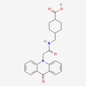 molecular formula C23H24N2O4 B4739032 4-({[(9-oxo-10(9H)-acridinyl)acetyl]amino}methyl)cyclohexanecarboxylic acid 