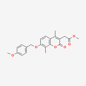 methyl {7-[(4-methoxybenzyl)oxy]-4,8-dimethyl-2-oxo-2H-chromen-3-yl}acetate