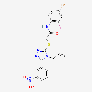 molecular formula C19H15BrFN5O3S B4739043 2-{[4-allyl-5-(3-nitrophenyl)-4H-1,2,4-triazol-3-yl]thio}-N-(4-bromo-2-fluorophenyl)acetamide 