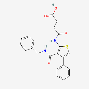 molecular formula C22H20N2O4S B4739074 4-({3-[(benzylamino)carbonyl]-4-phenyl-2-thienyl}amino)-4-oxobutanoic acid 