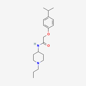 molecular formula C19H30N2O2 B4739078 2-(4-isopropylphenoxy)-N-(1-propyl-4-piperidinyl)acetamide 