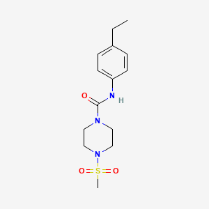 molecular formula C14H21N3O3S B4739084 N-(4-ethylphenyl)-4-(methylsulfonyl)-1-piperazinecarboxamide 