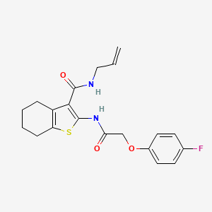 molecular formula C20H21FN2O3S B4739092 N-allyl-2-{[(4-fluorophenoxy)acetyl]amino}-4,5,6,7-tetrahydro-1-benzothiophene-3-carboxamide 
