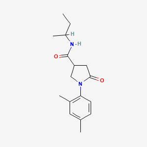 molecular formula C17H24N2O2 B4739115 N-(sec-butyl)-1-(2,4-dimethylphenyl)-5-oxo-3-pyrrolidinecarboxamide 